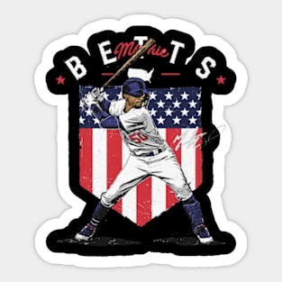 Mookie Betts Los Angeles D Country Flag Sticker